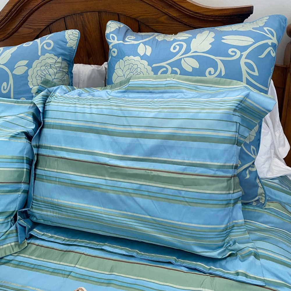 Full Queen Duvet and Shams Sandy Wilson. Used on guest bed only!! - Picture 12 of 14